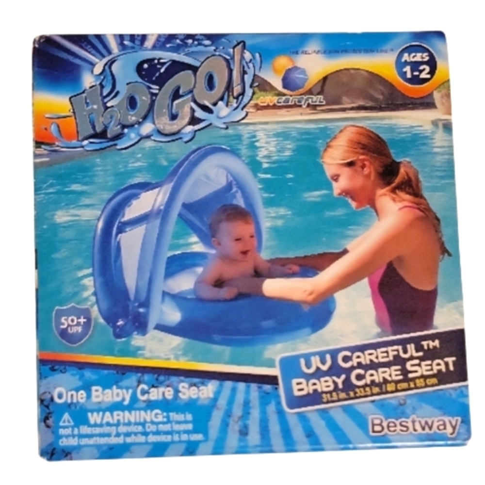 NEW Bestway H20GO UV Baby Care Pool Float with Sun Canopy, 50+ UPF Protection